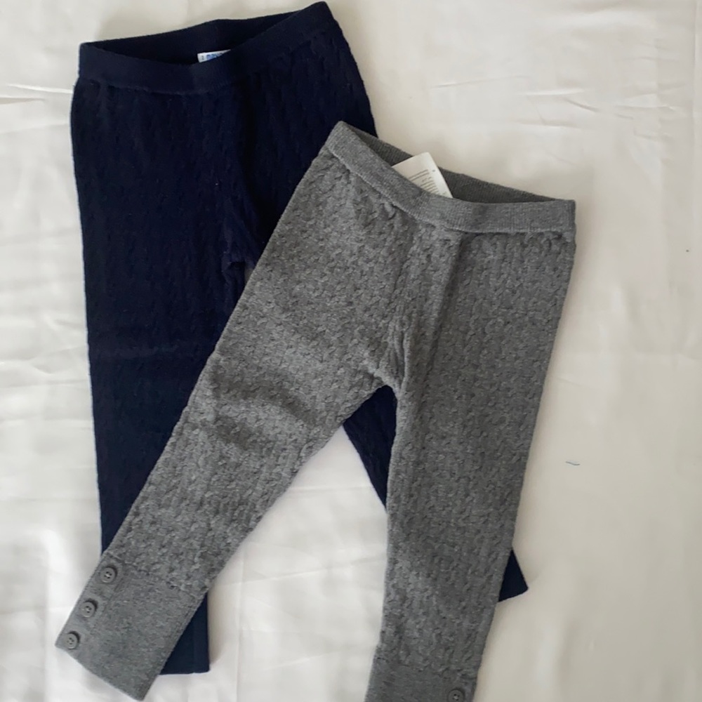 Mayoral Cable Knit Leggings x 2